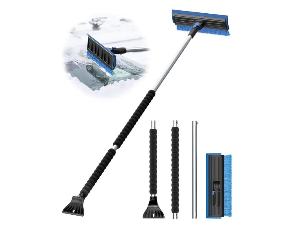 Extra Long 55.7" Ice Scrapers for Car Windshield Multi-Functional Detachable Car