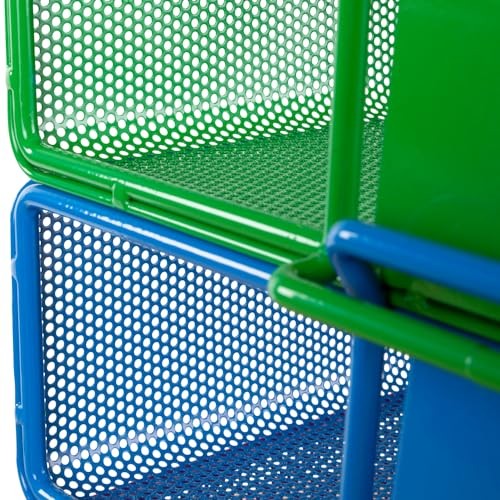Stackable Letter-Size Wire Rack - 6 Colors Primary, 6 Trays