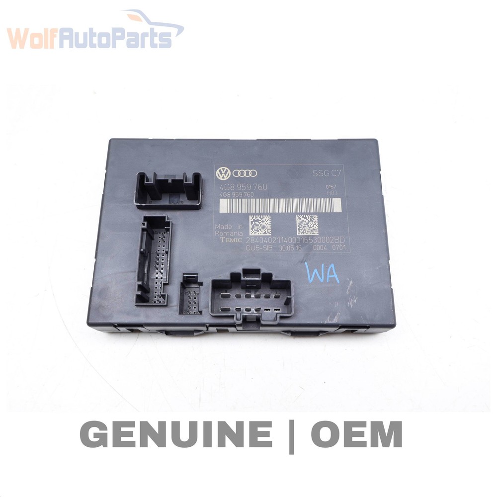 2013-2018 AUDI S6 - Front LEFT SEAT / Backrest Adjustment Control Module