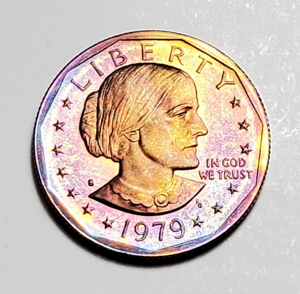 TONED 1979 S SUSAN B ANTHONY SBA DOLLAR PROOF UNC #C3105