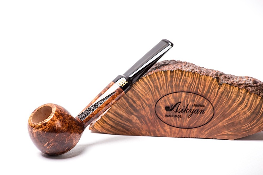Asikyan Pipe #427/24 Apple Smooth Partially Rusticated Hand Made