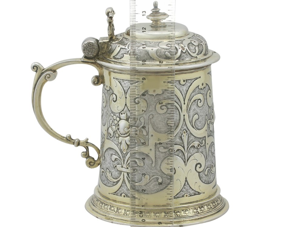 Antique German Silver Tankard 1610s
