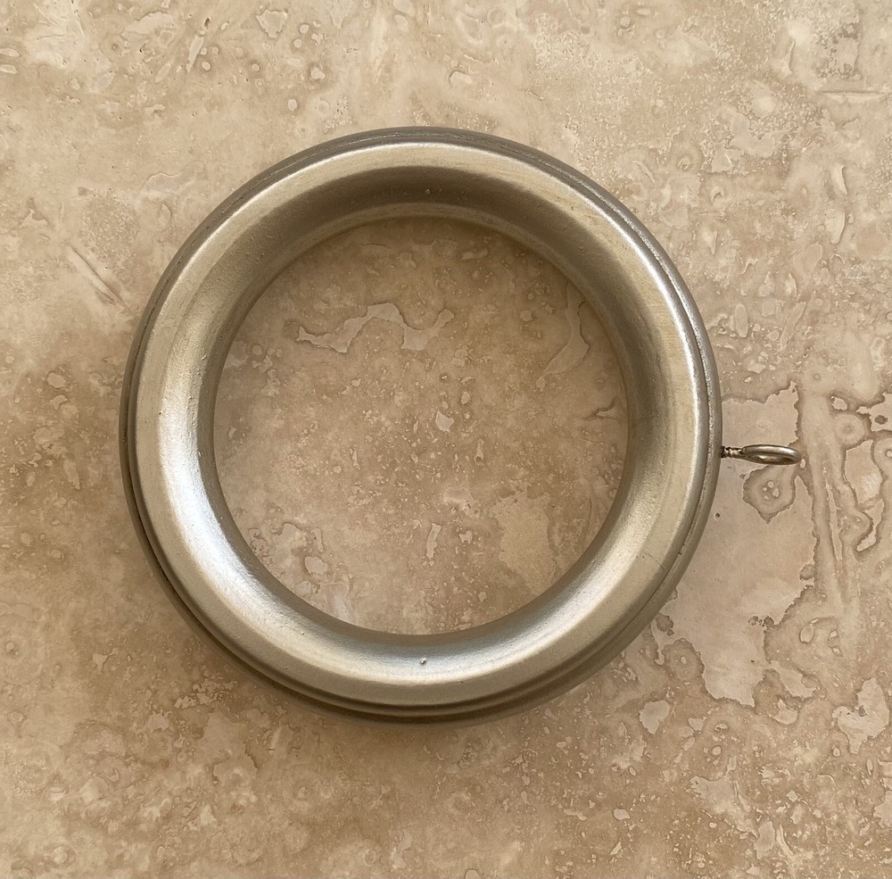 3” Rings For Wooden Pole / Window Drapes - Silver