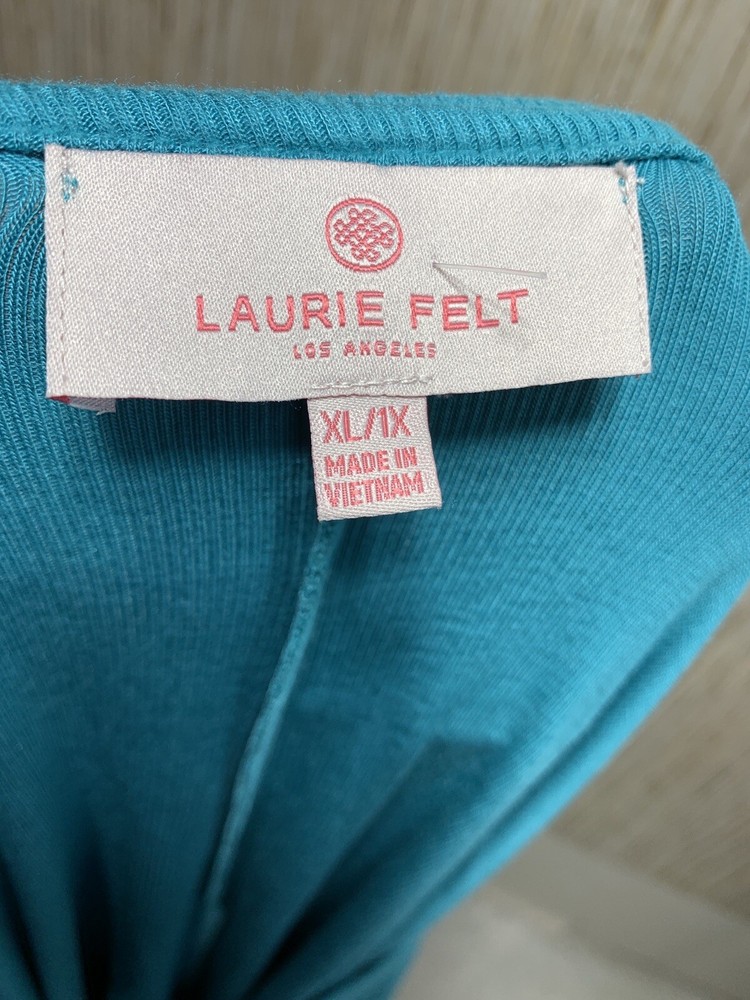 Laurie Felt Pullover Sweater XL Dolman Sleeve V-Neck Oversized