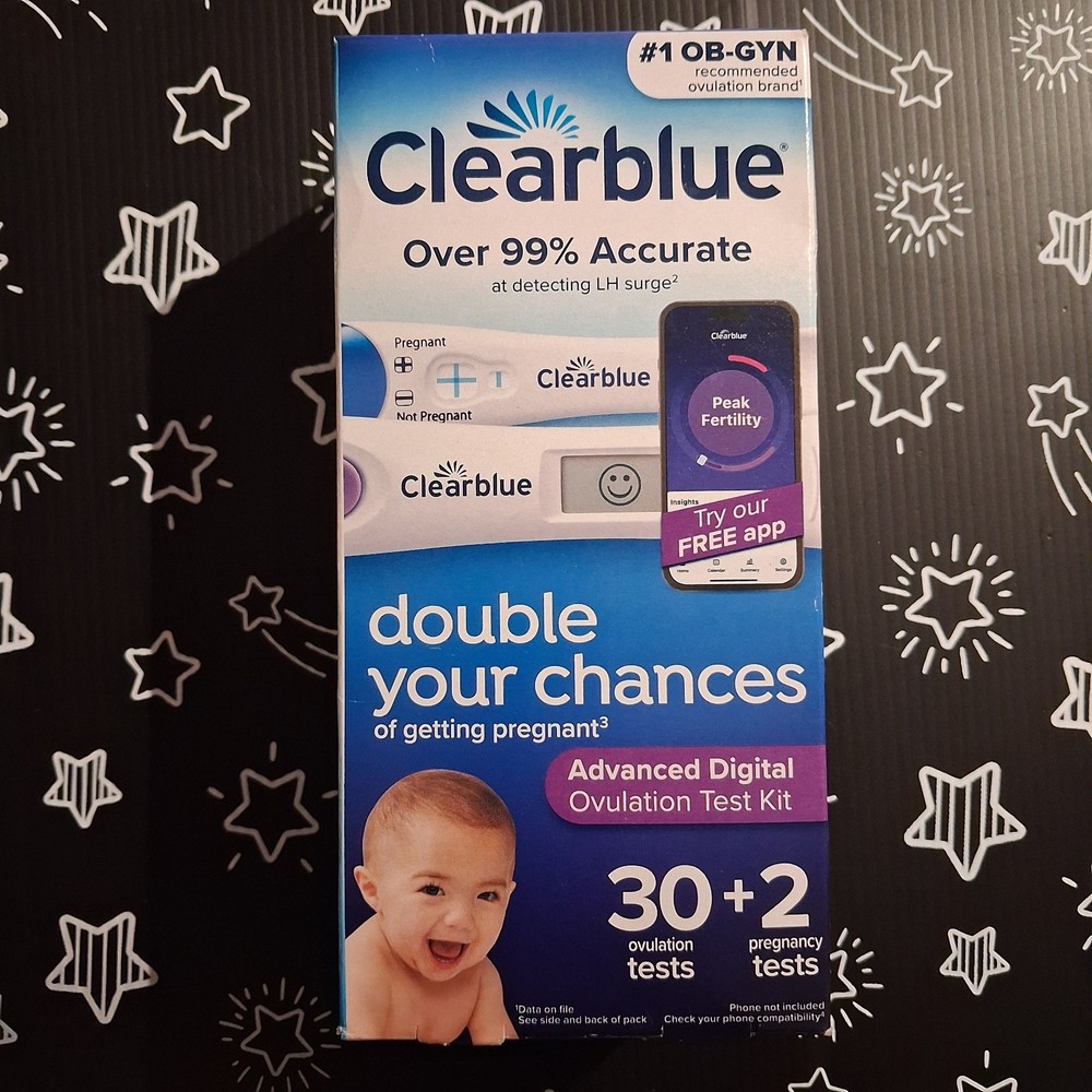Clearblue Advanced Digital Ovulation Test Kit 30 Ovulation +Two Pregnancy Tests