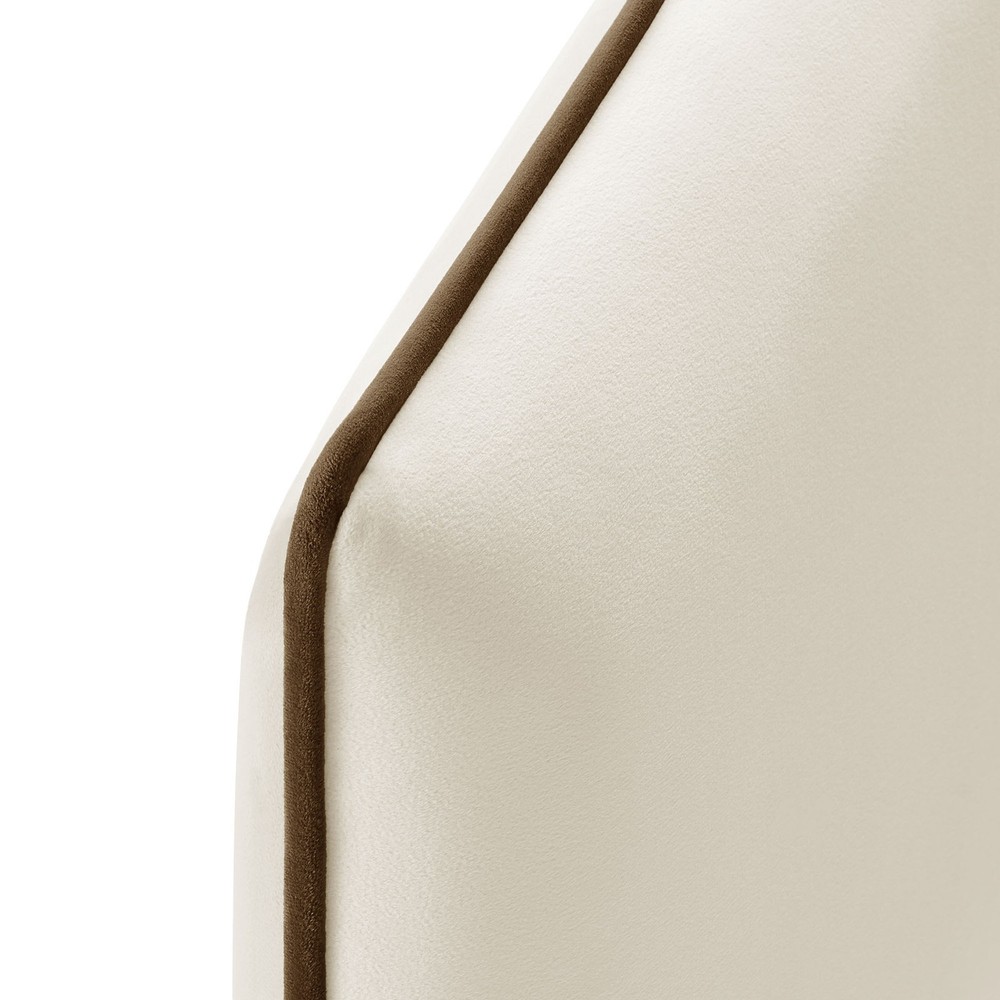 Cosette Performance Velvet Full Size Headboard in Alabaster