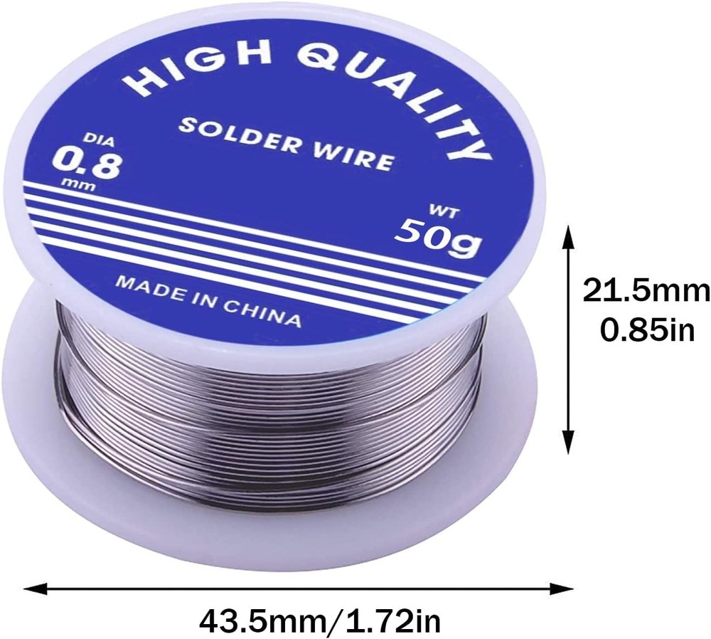Solder Wire,0.8mm Diameter Rosin Core for Electronic Medium, Silver