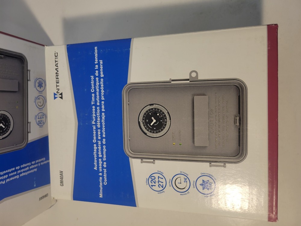 Intermatic Gm40av Electromechanical Timer, 24Hr, 3R, 40A