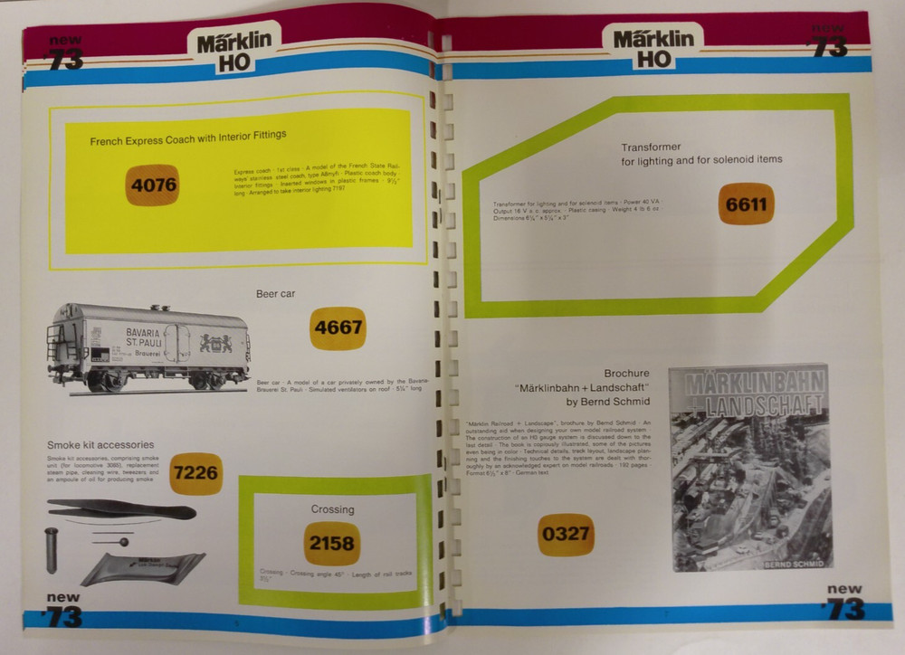 Vintage Marklin New 1973 Catalog