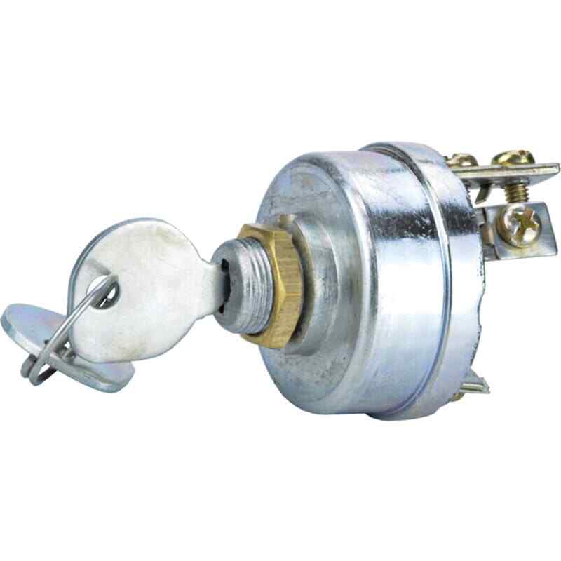 Ignition Switch with Threaded Stem, 4 Terminals, Compatible with SSW2894