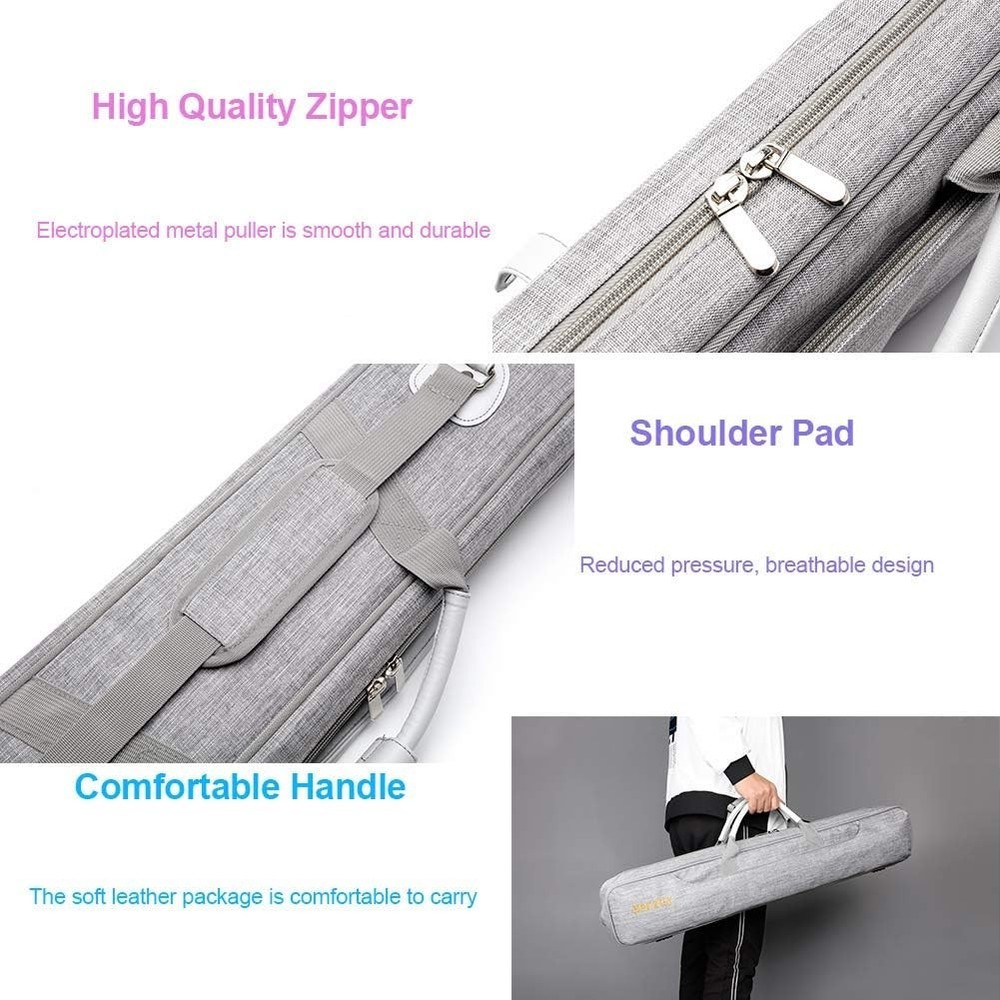 Soft Pool Cue Case – 3 Butt 4 Shaft Organizer with Adjustable Strap