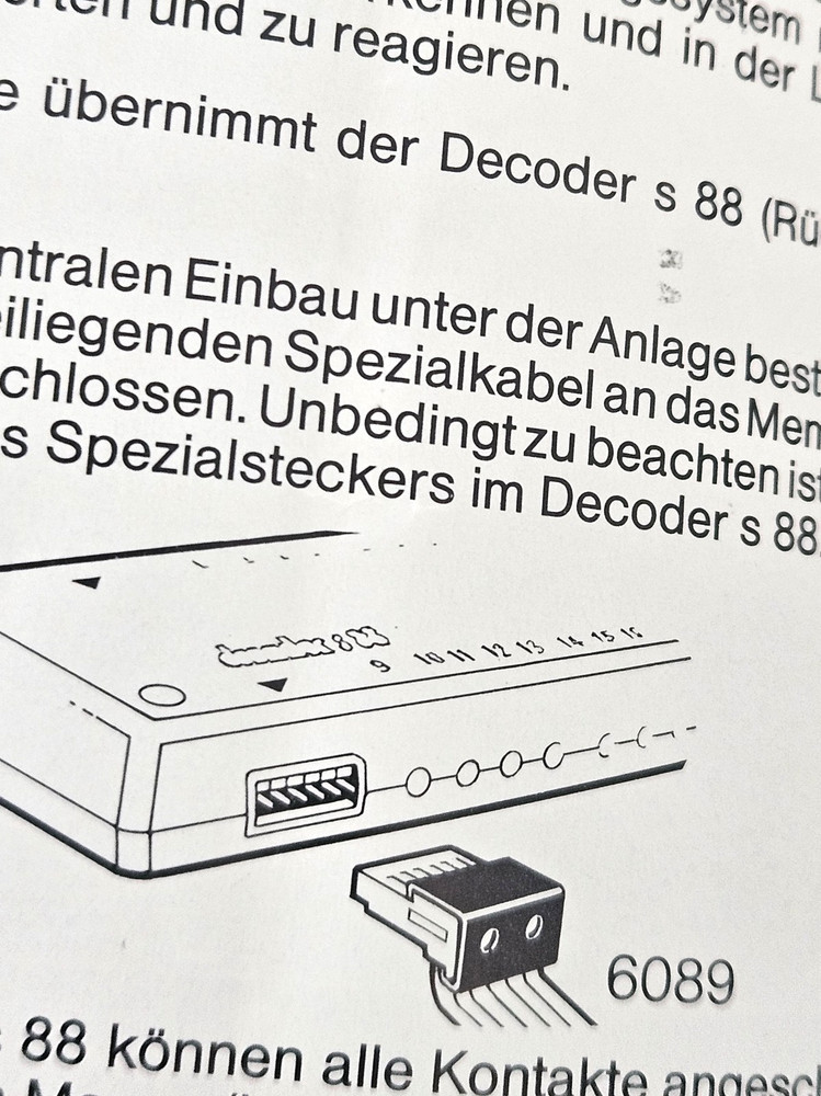 Marklin Digital Information Booklet Decoder S 88 in German Language Model Train