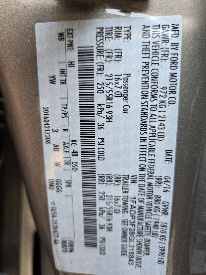 2015-2018 Ford Focus Front 4.2" Display Screen