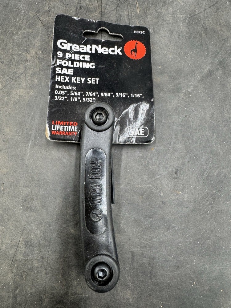 GreatNeck Folding Hex Key Set HEK9C