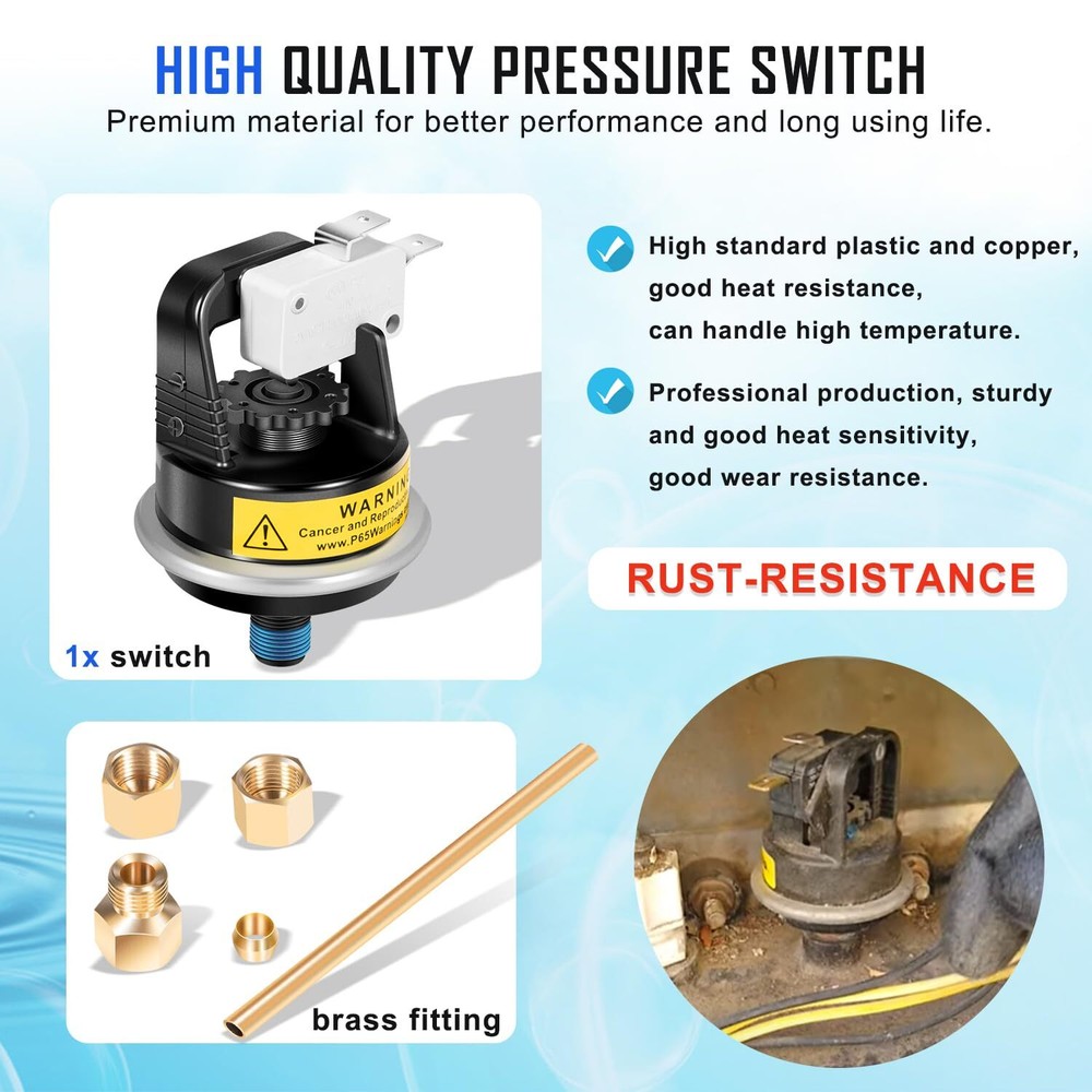 for Hayward HAXPSA1930 Pool Heater Water Pressure Switch Assembly Kit