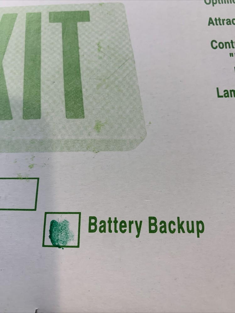 eTopLighting LED Exit Sign Green Lettering Double Faced Contractor 6 Pack