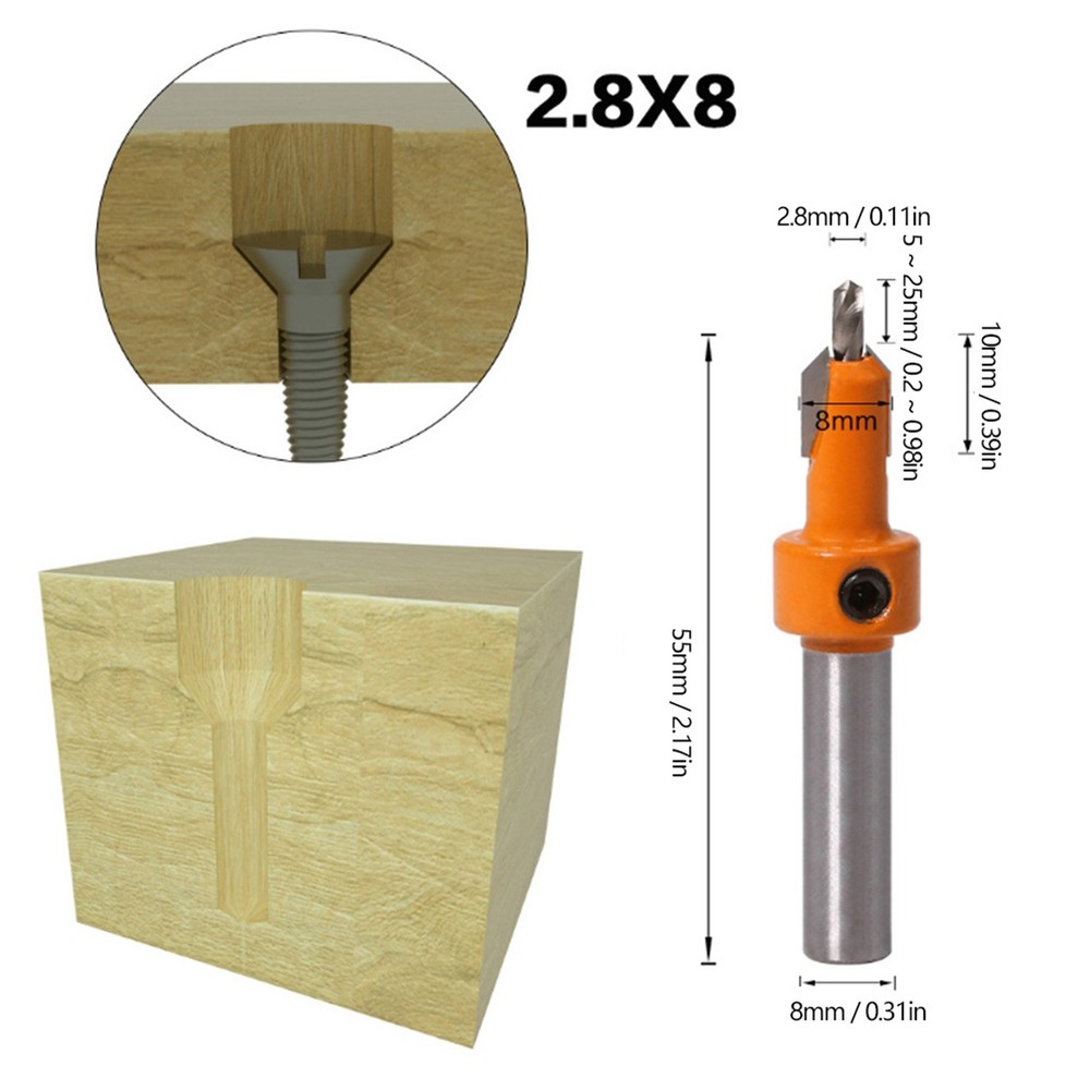 5PcsCountersink Drill Bit Woodworking Self Taping Drill Bit Carpentry Tool New