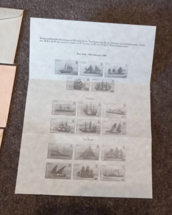 Bermuda 1986 Shipwrecks 3 Official FDCs, complete