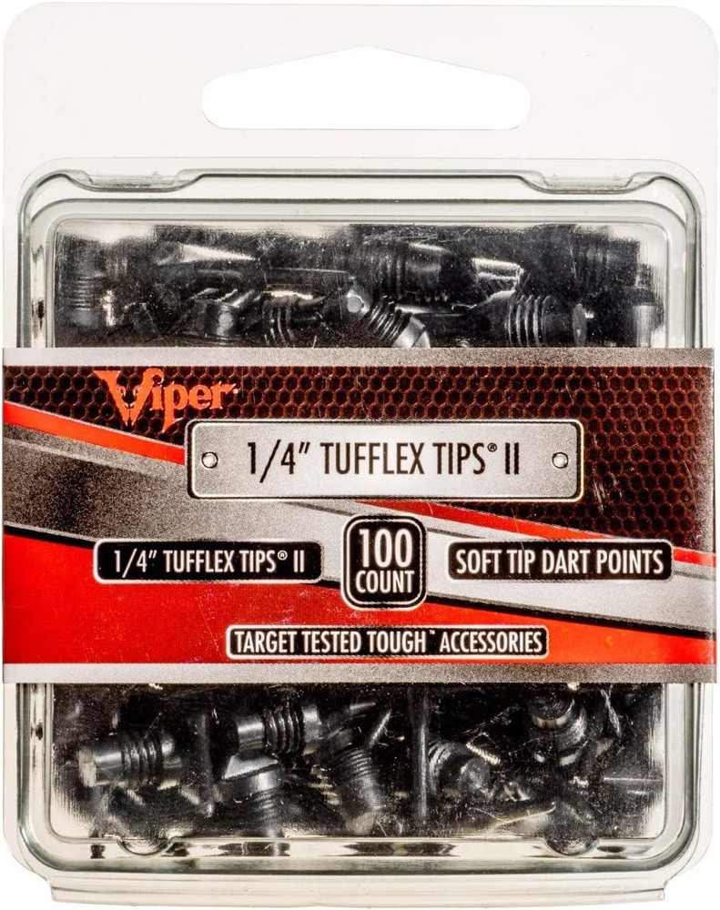 Dart Accessory: Tufflex II 1/4" Thread Soft Tip Points, 100 Pack