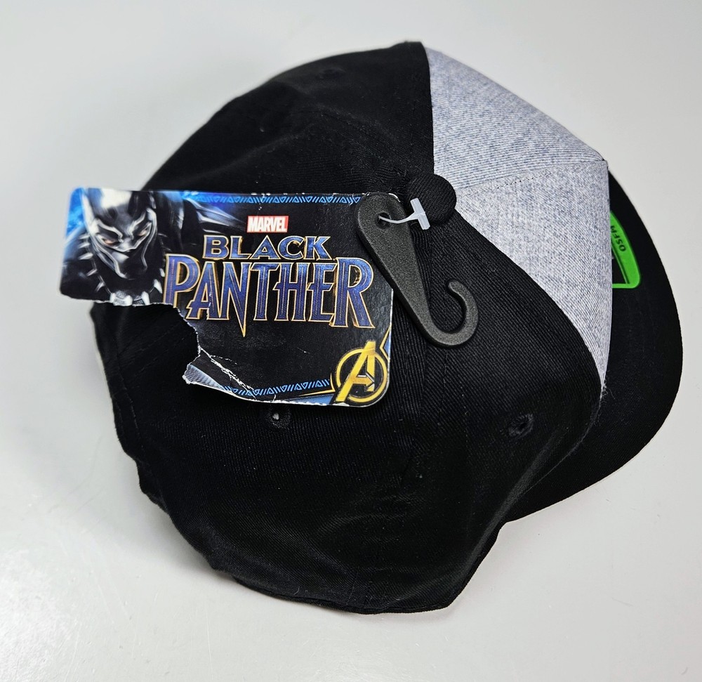 Marvel Comics BLACK PANTHER Hat Snapback Cap Geometric Bill Underside Sup NEW
