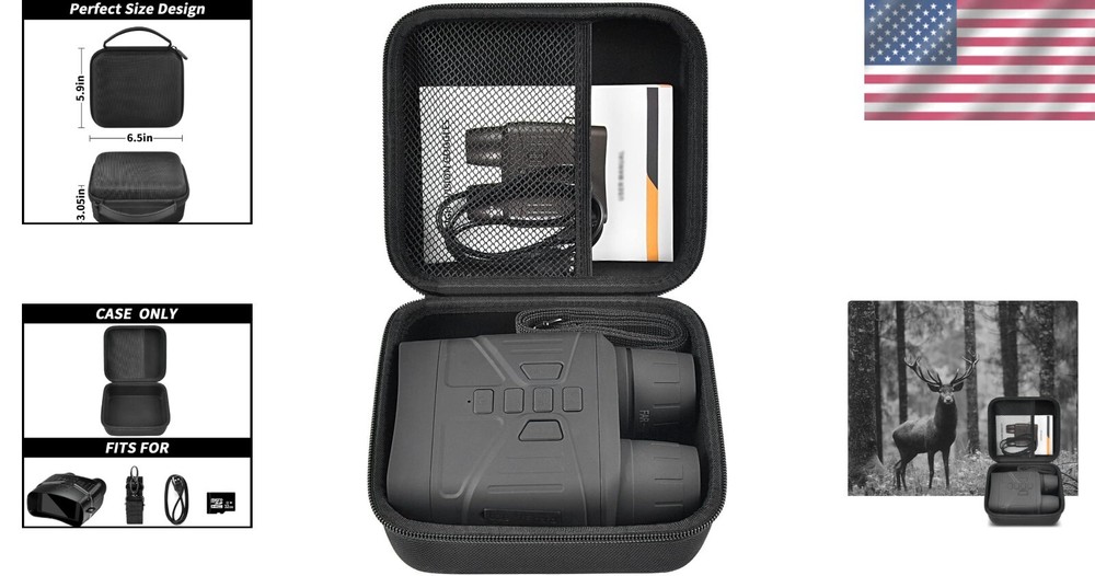 Versatile Night Vision Accessories Case with Mesh Pocket - Portable Design