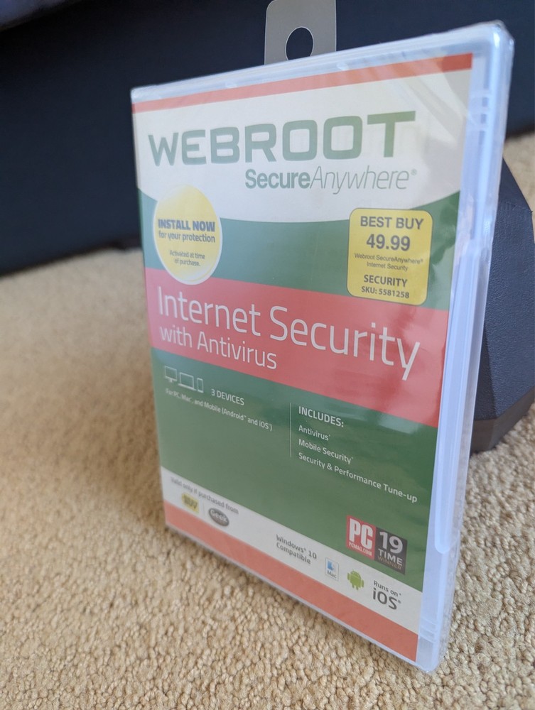 Webroot Internet Security With Antivirus For PC, Windows 10 Compatible