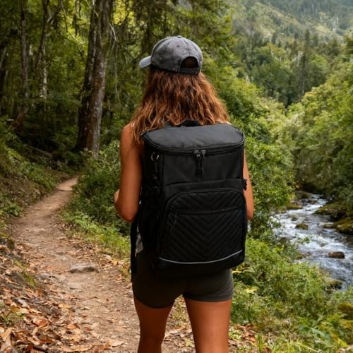 Cooler Backpack Insulated Leakproof Waterproof Backpack Cooler 30 Cans black