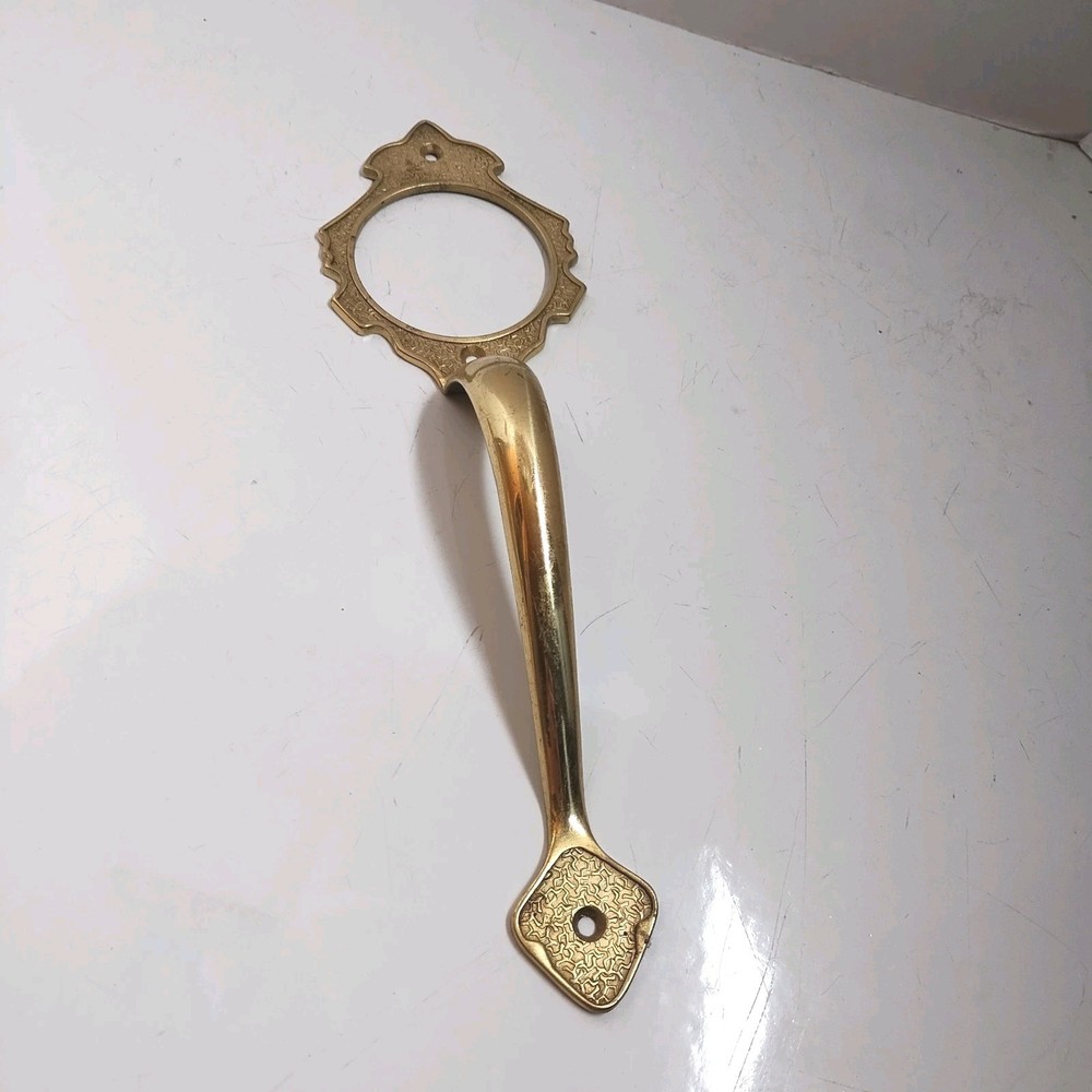 ANTIQUE Vintage BRASS Front Entry DOOR HANDLE Pull 11" Architecturally Beautiful