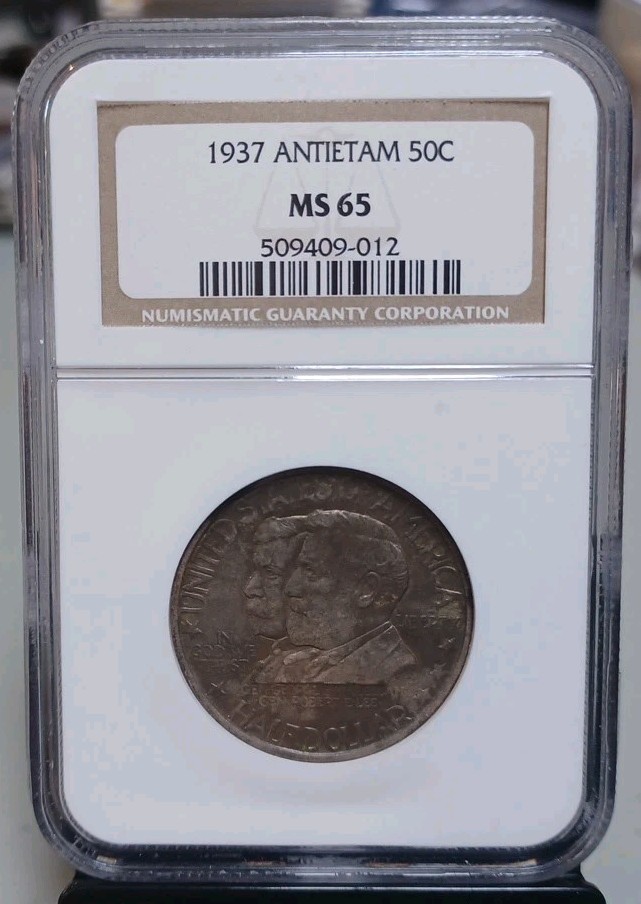 1937 ANTIETAM COMMEMORATIVE HALF DOLLAR ~ NGC MS65