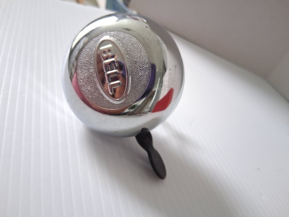 “Bell” Chrome Metal Silver Bicycle Handlebar Ringing Thumb Bell