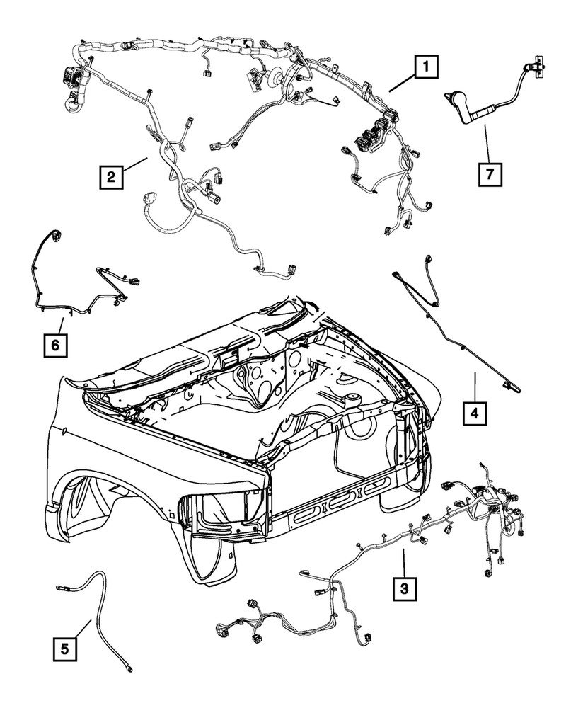 Genuine Mopar Front End Lighting Wiring 68045518AD
