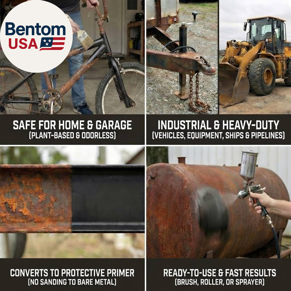 Rust Converter, Professional Plant-Based Metal Surface Prep, Industrial-Grade Co