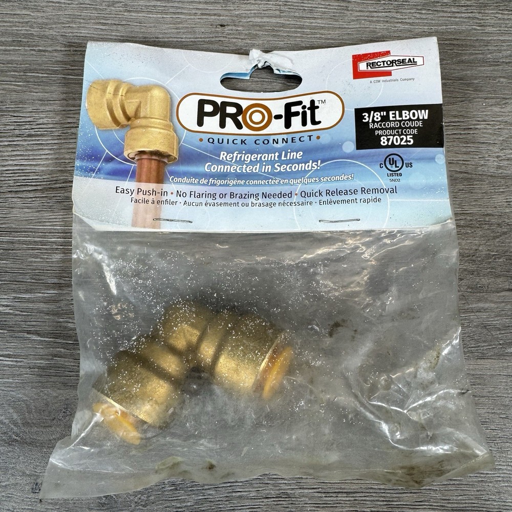 RectorSeal 87025 PRO-Fit™ 3/8" Elbow Quick Connect  Refrigerant Line