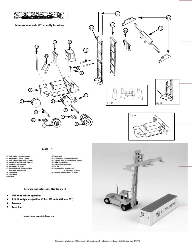 N Scale Kalmar Container Loader Kit - Model Railroad by Showcase Miniatures (21)