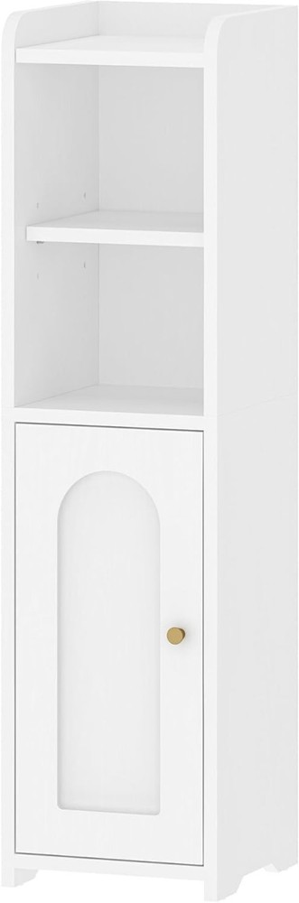 Bathroom Storage Cabinet Small Corner Floor Cabinet with Doors and Adjustable...