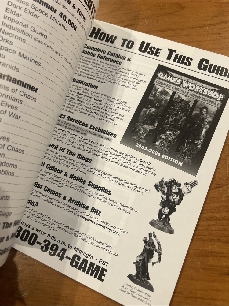 Games Workshop 2005 US Mail Order Price Guide Softcover