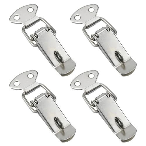 Generic 4 Pack Spring Loaded Toggle Latch Catch, Stainless Steel Spring Loaded