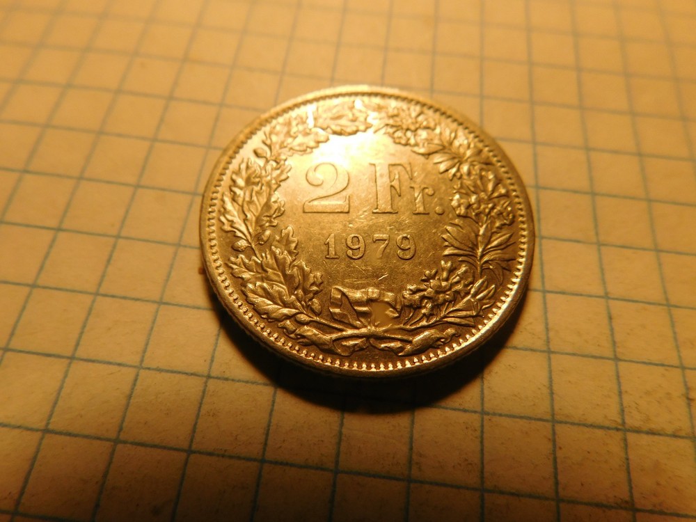 SWITZERLAND 2 FRANCS 1979 # 1005