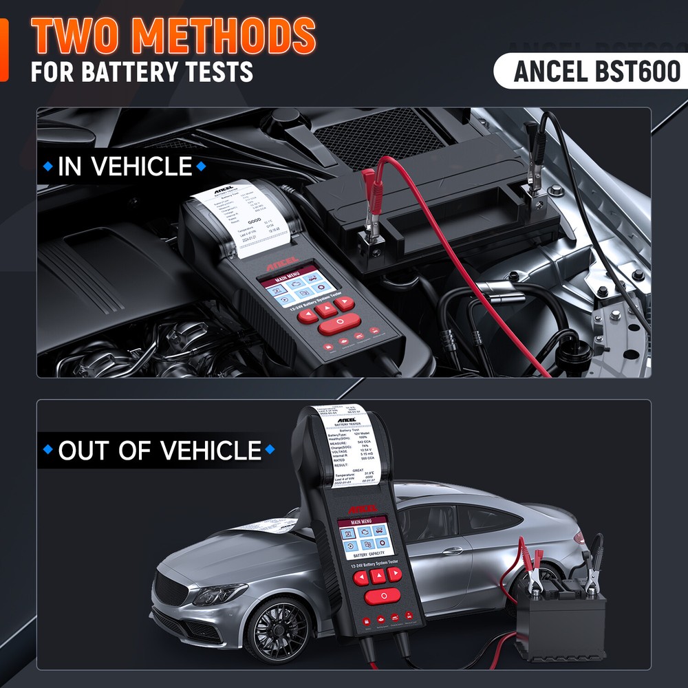 ANCEL BST600 Digital Car Battery Load Tester Charging Cranking System Analyzer