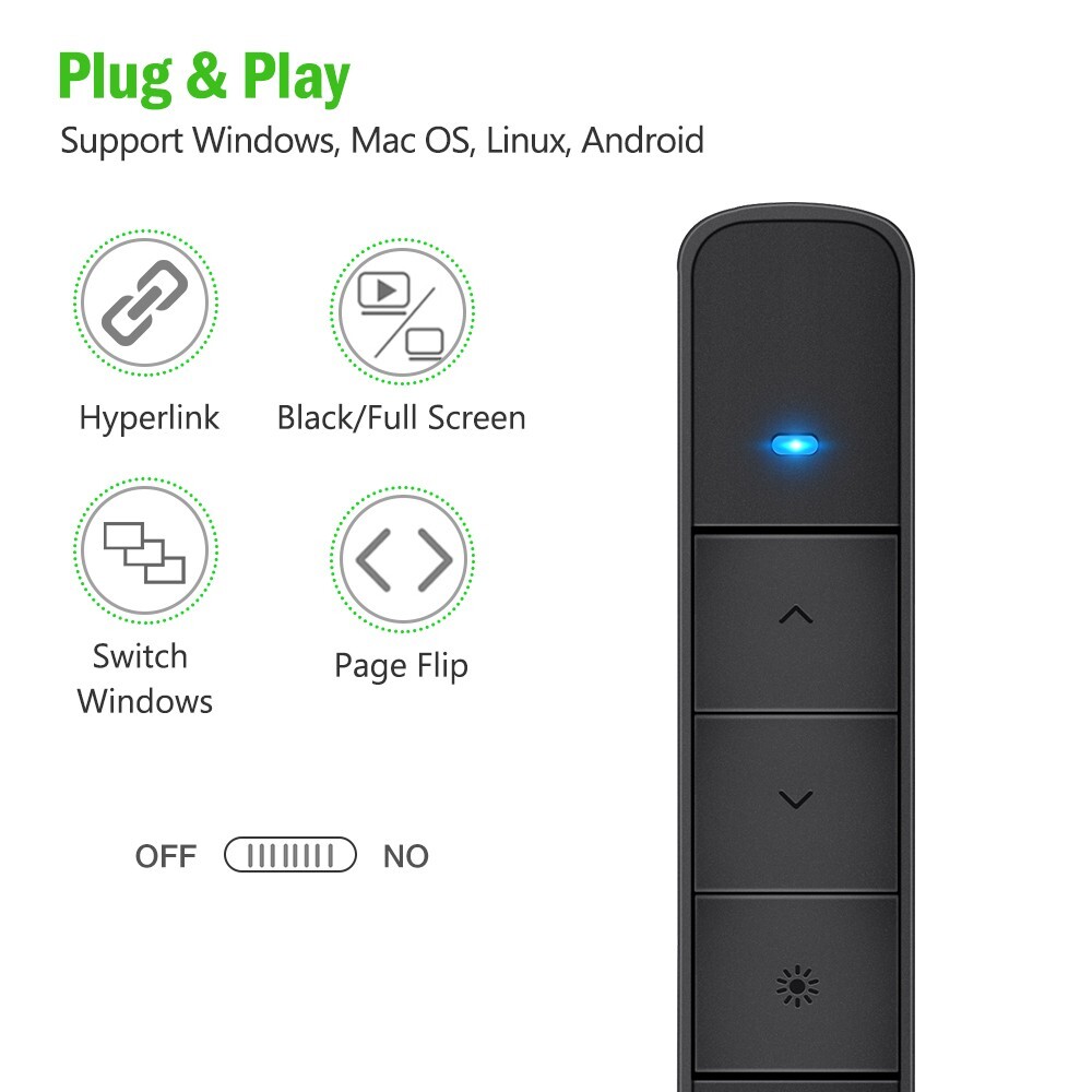 Presentation Wireless Presenter Remote USB Powerpoint Laser Pointer Clicker