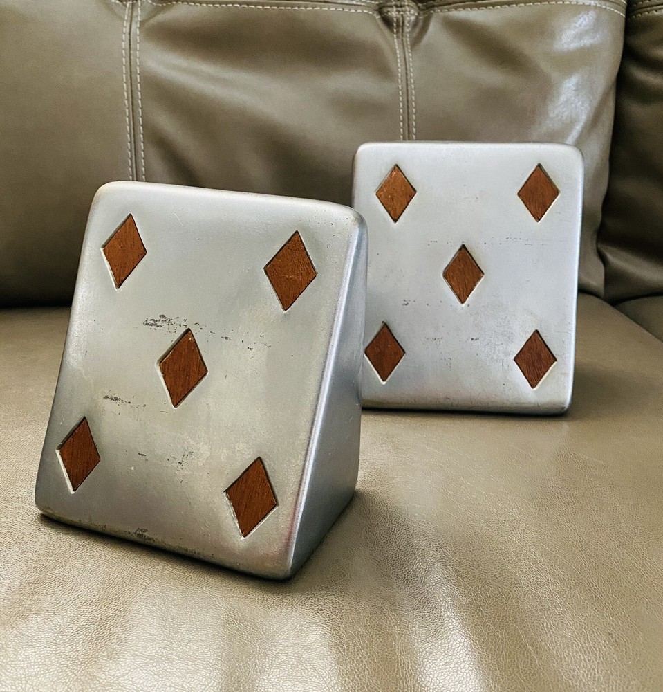 MCM Metal Spade Bookends Pair