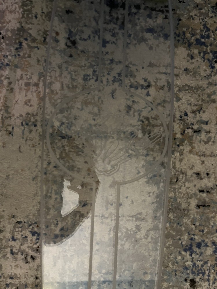 Ghost Longboard - 40" Clear w/ light up wheels - Skull Hand Design