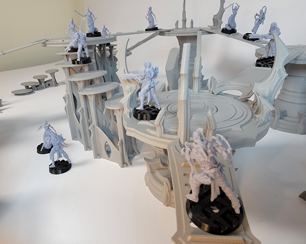 Elven Sky Bridge Platform Set 28mm Tabletop Wargame Terrain