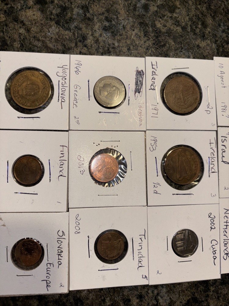 21 Foreign Assorted coins