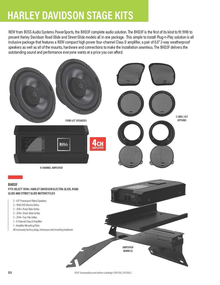 Boss Audio Front Audio Kit `98-24 Flh Fltr Audio/Visual/Communication