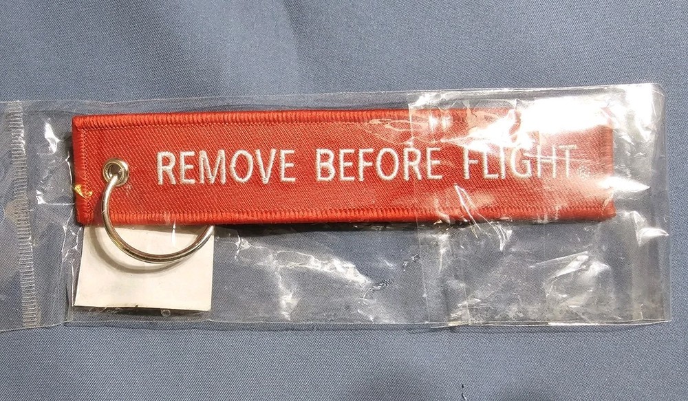 C-5 Super Galaxy Cargo Remove Before Flight Keychain, Tag, Streamer