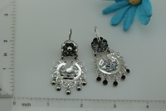 Handmade Filigree Flower Earrings