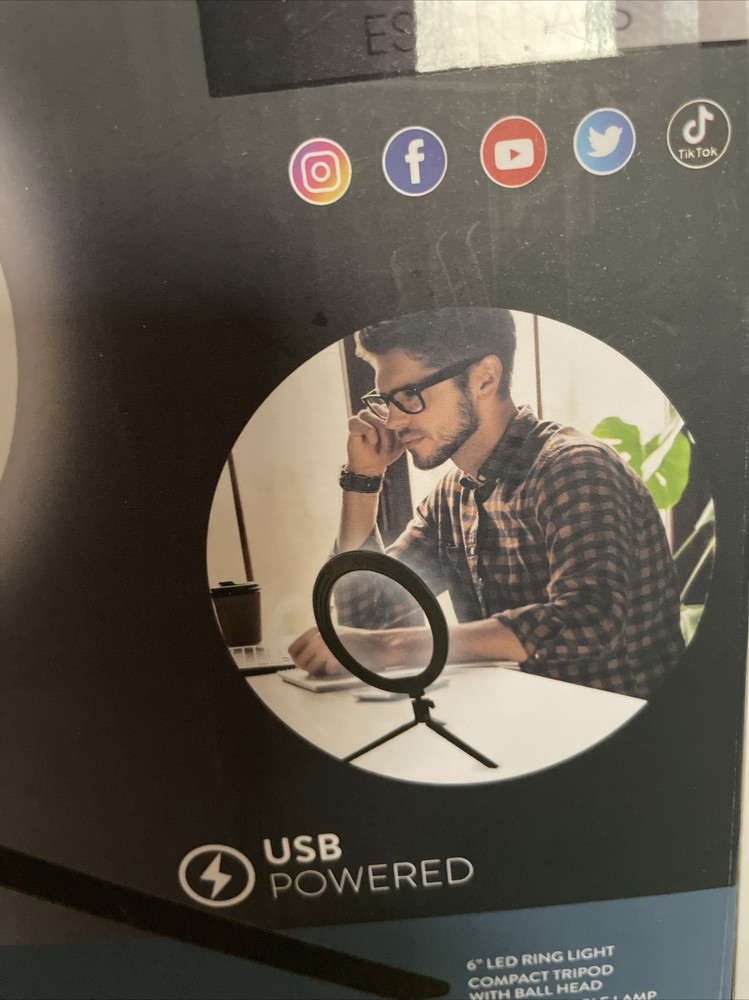 LED Ring Light: Vivitar 6" inch- USB- Vlogging Kit