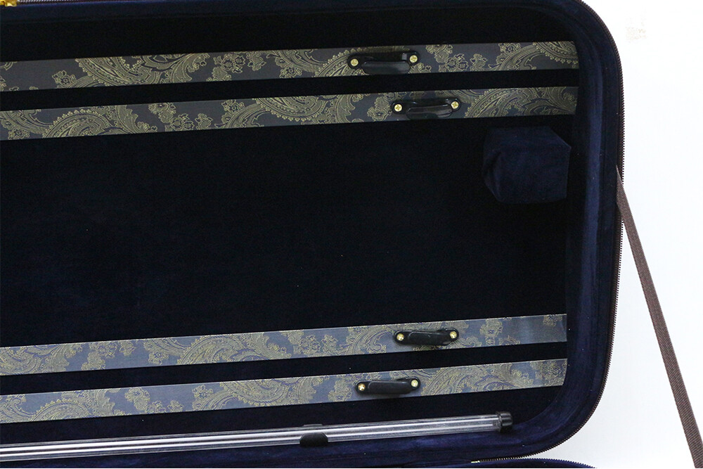 Double Violin Case Black Oxford Cloth Fits 2 Violins Adjustable Strong Handle