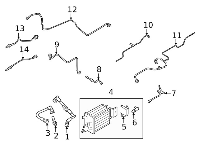 Genuine Oxygen Sensor GK4Z-9G444-H